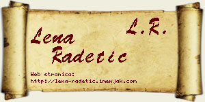 Lena Radetić vizit kartica